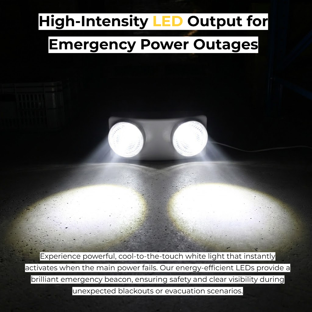 Dual-Head LED Emergency Light  - Power Outage Light review and price